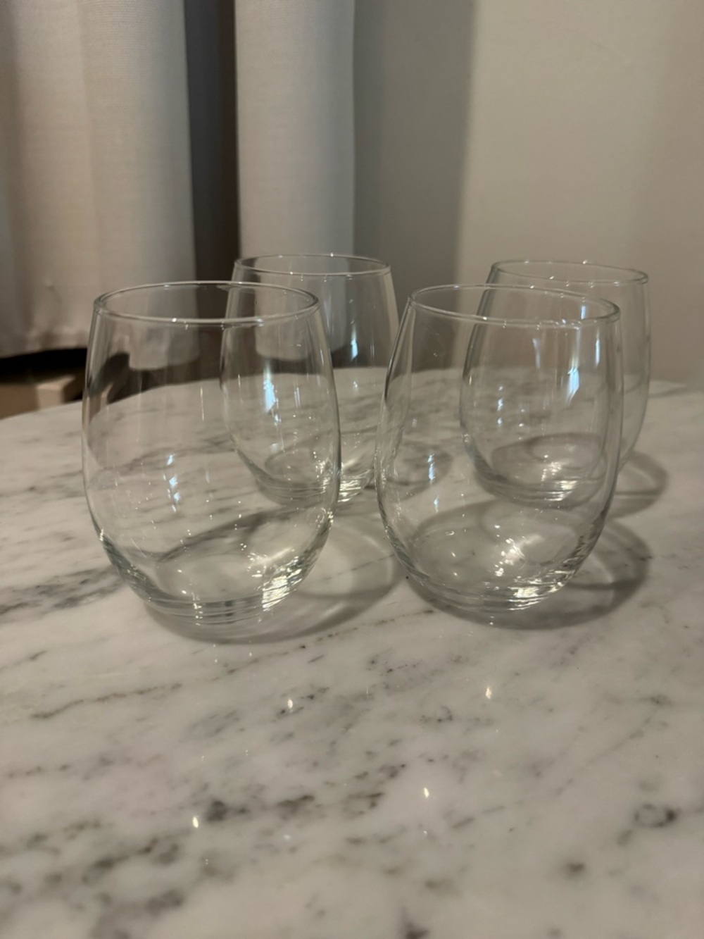 4 Stemless Wineglasses